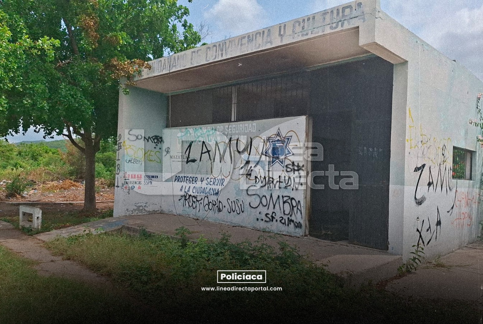 Incendian caseta abandonada de la Policía Municipal en Santa Fe, al sur de Mazatlán