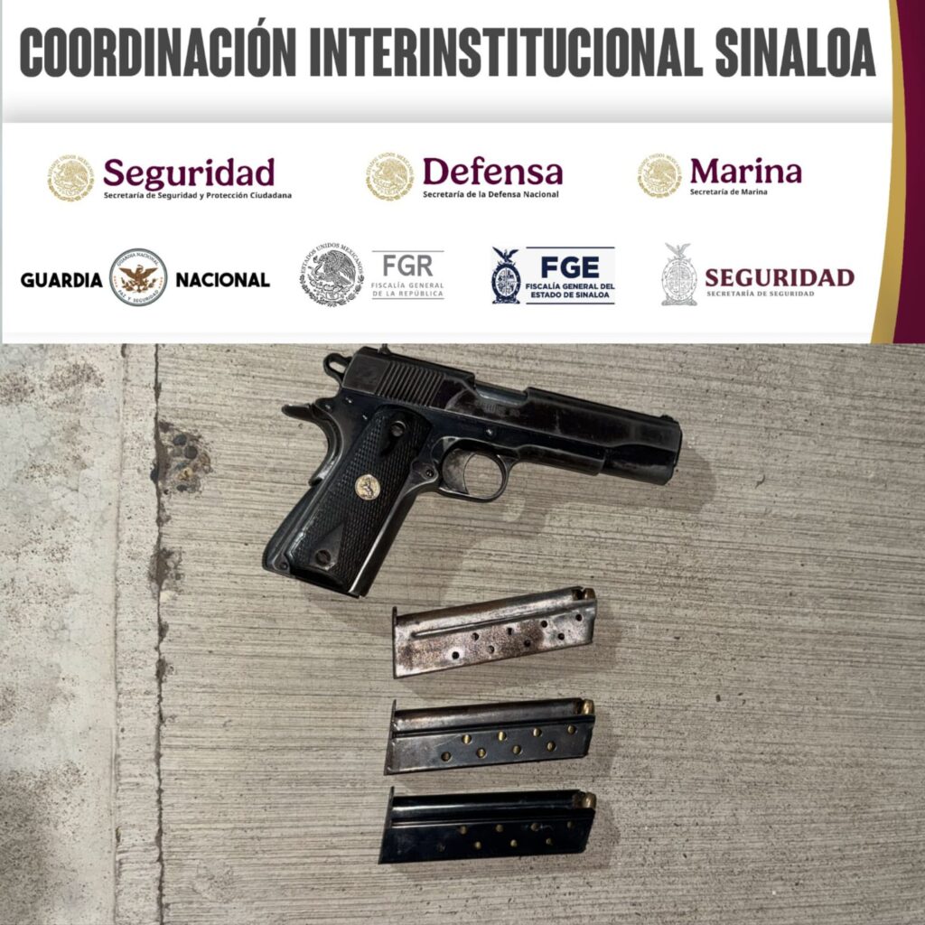 Intentan evadir a autoridades, pierden el control del auto y detienen a dos con un arma en Culiacán