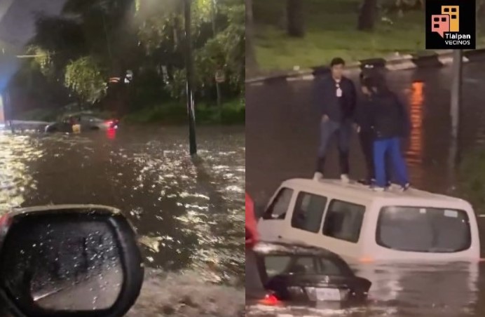 ¡Calles bajo el agua! Intensas lluvias causan inundaciones severas en CDMX: VIDEOS