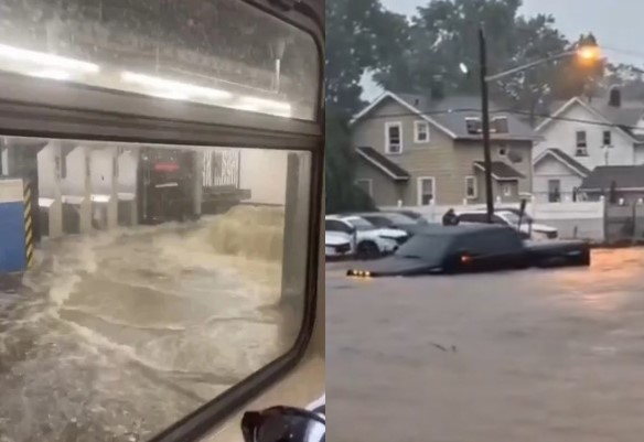 VIDEO: Lluvias provocan nuevas inundaciones en EU; el metro de Nueva York entre los más afectados