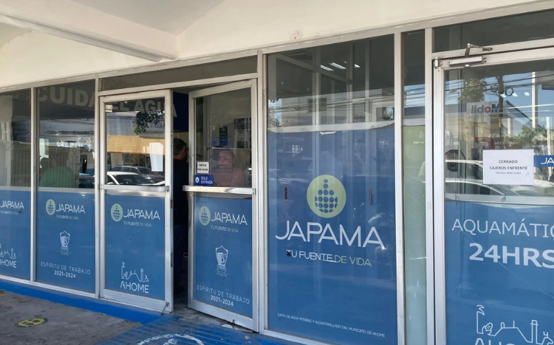 Entrada a la oficina de Japama de Los Mochis