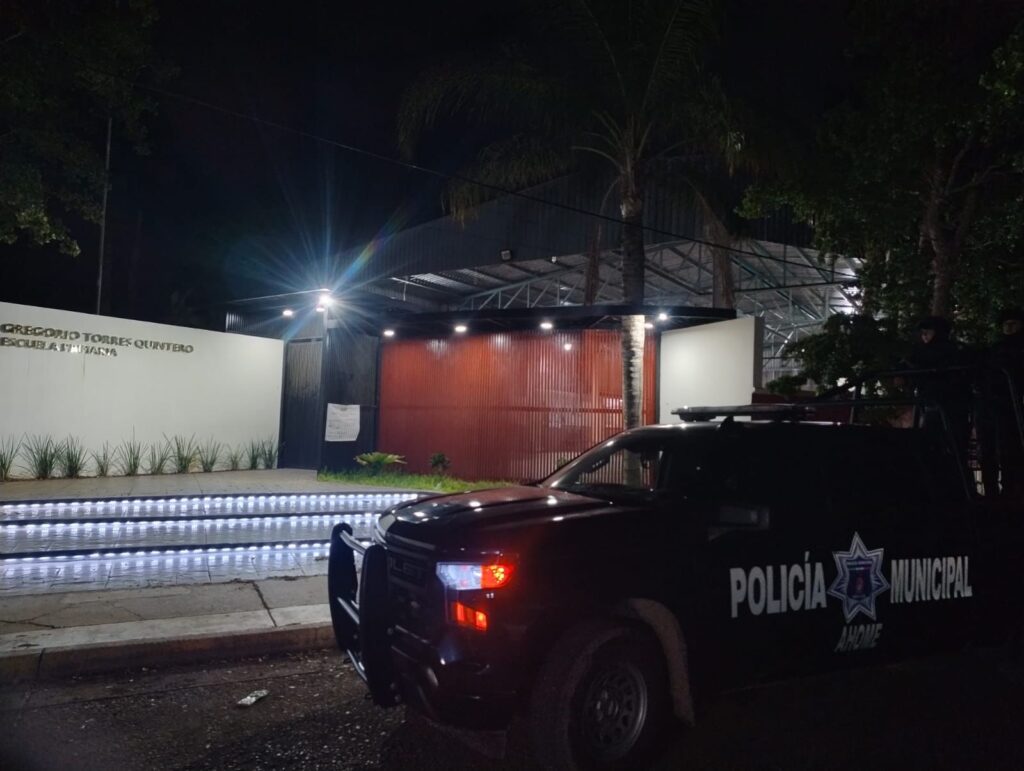 Policía Municipal implementa operativo para vigilar escuelas durante vacaciones en Ahome