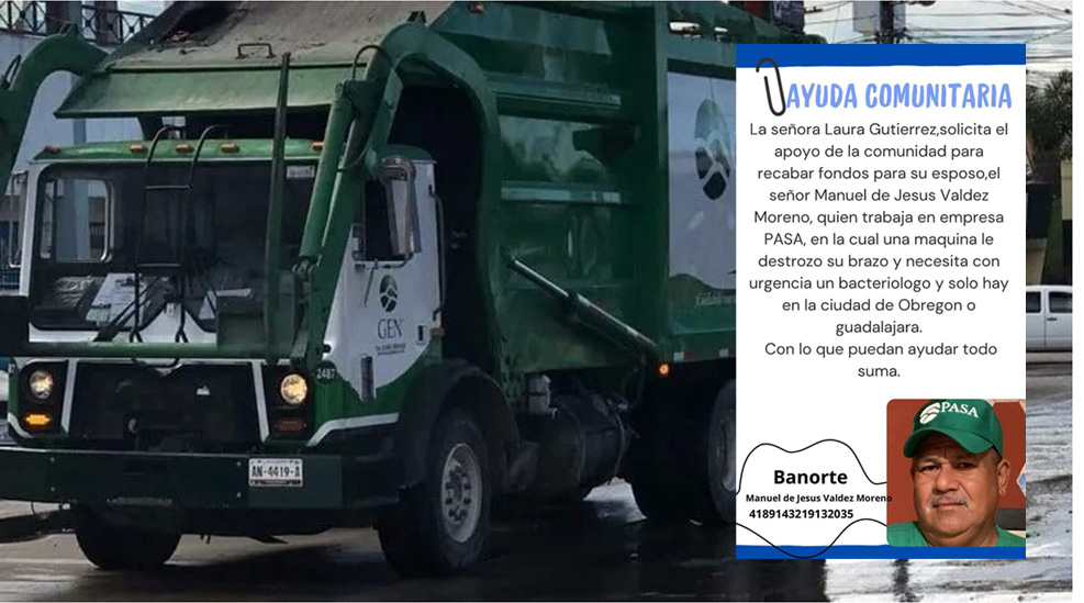 Camión recolector de basura de la empresa GEN-PASA