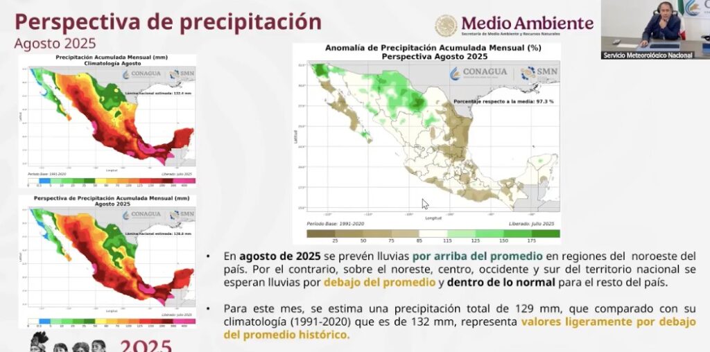 Así la perspectiva de lluvias para los meses de julio, agosto y septiembre