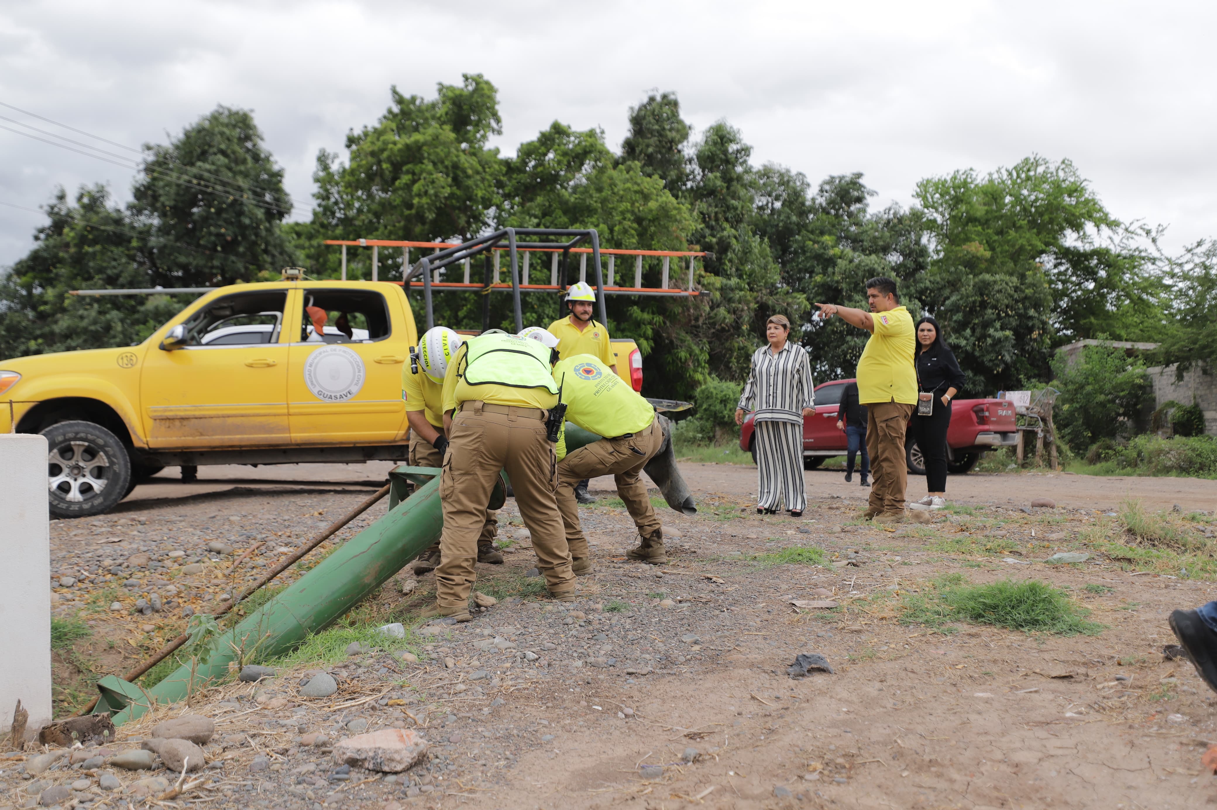 Refuerzan defensa contra inundaciones en Guasave