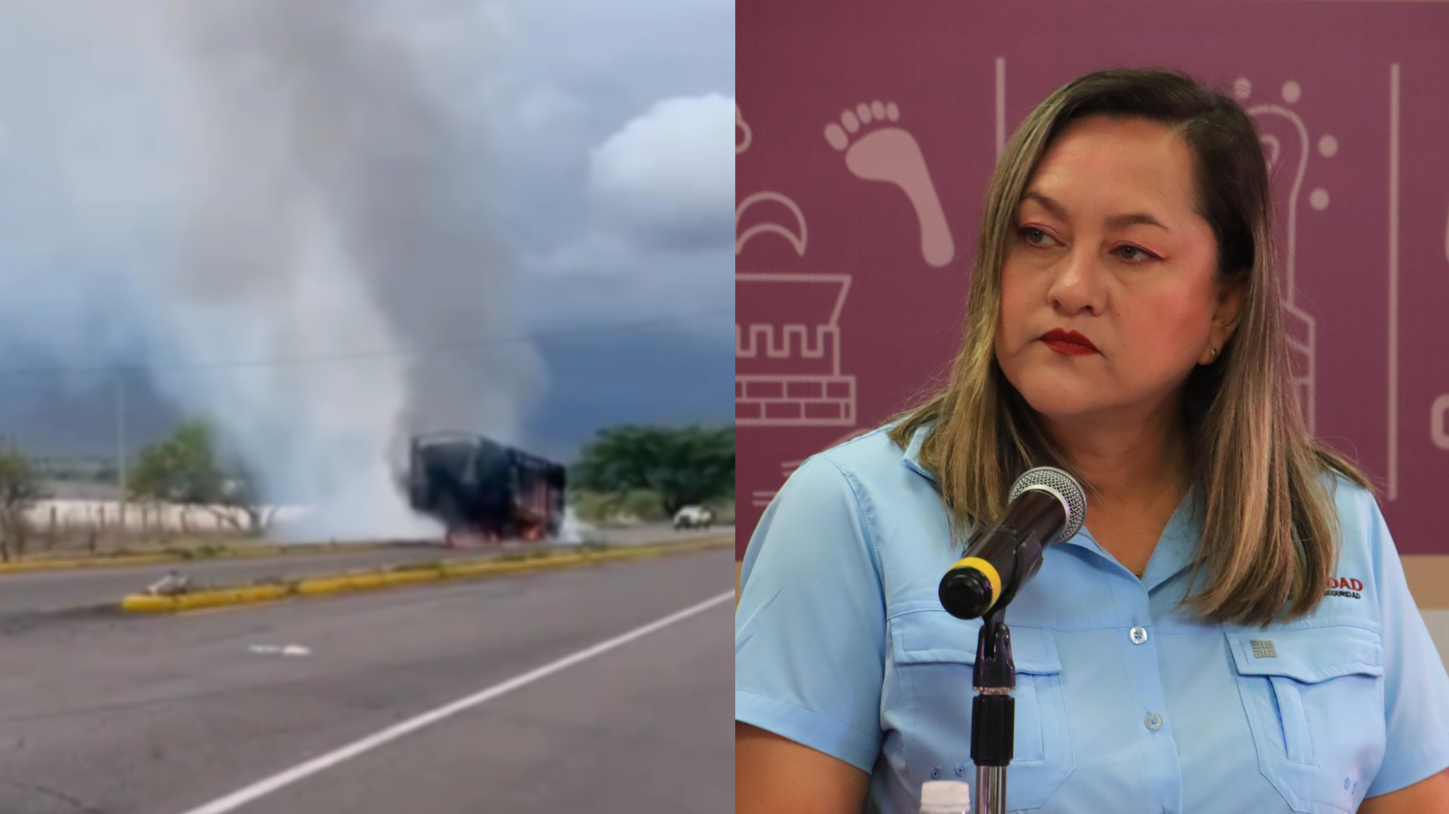 SSPE confirma dos tráileres y seis vehículos incendiados durante bloqueos en Elota