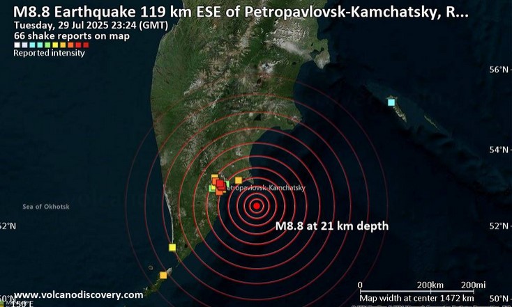 Sismo en Rusia fue el más fuerte en 73 años para la misma zona; el anterior fue de magnitud 9 en 1952