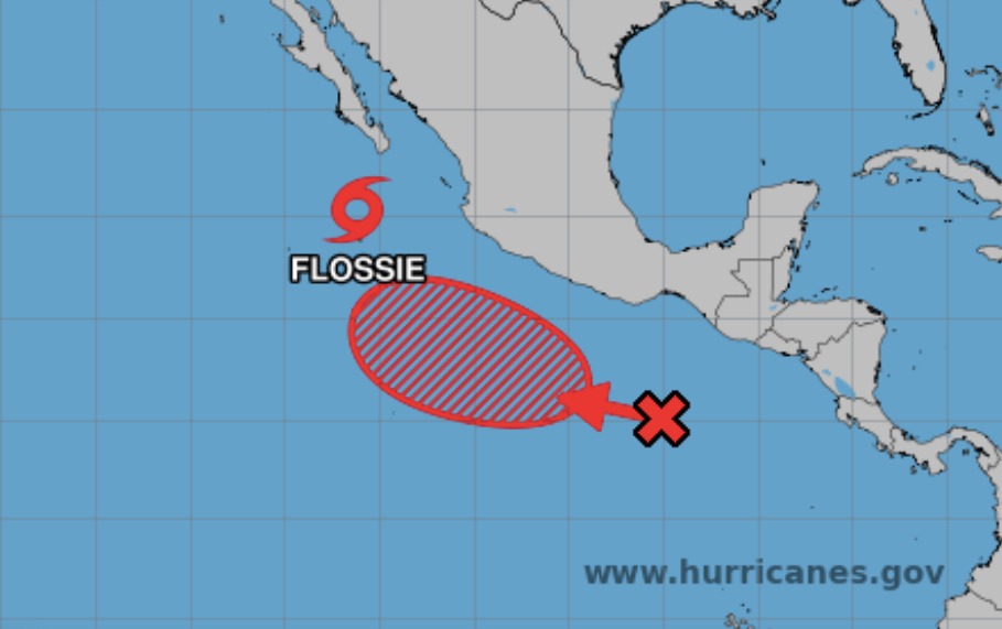 Así captan los satélites a la ahora tormenta tropical Flossie