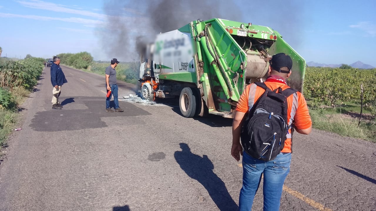 Incendio de camión de bsaura