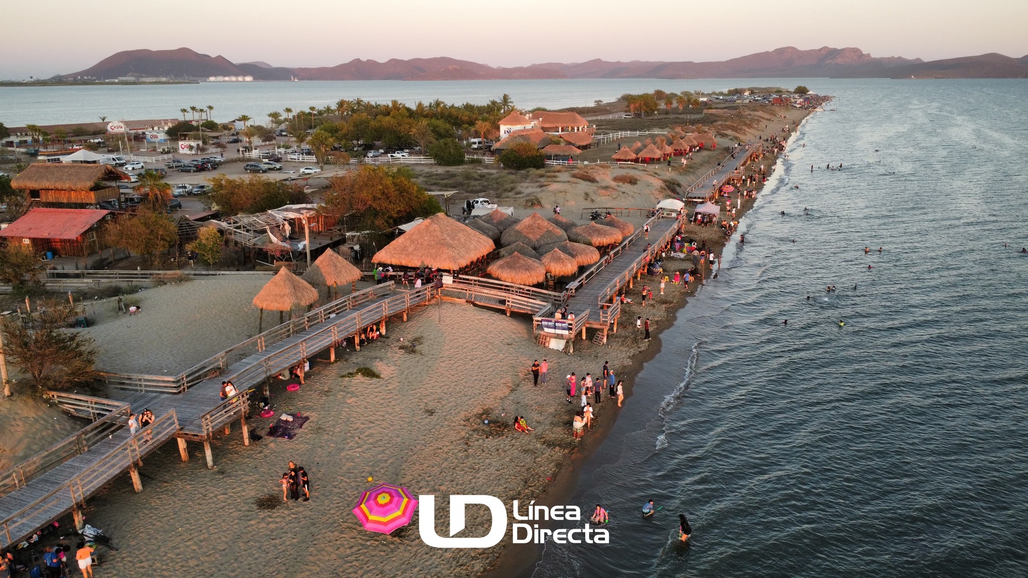 Vista aérea de la playa El Maviri.