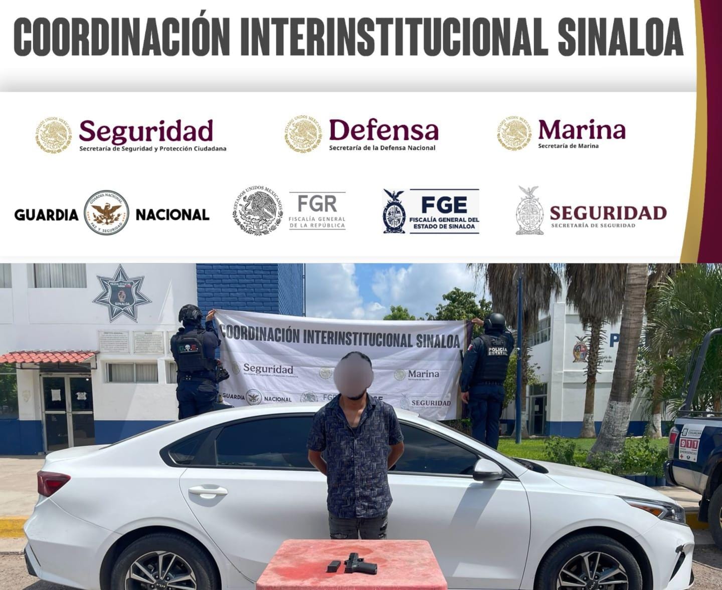 El detenido viajaba en un vehículo con reporte de robo