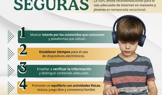 ¿Tus hijos usan mucho el internet? SSPC emite recomendaciones para el uso adecuado en vacaciones