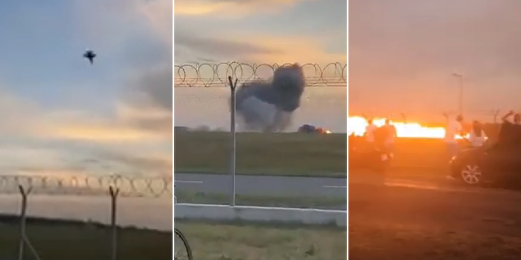 VIDEO: Avión F-16 se estrella antes de exhibición aérea en Polonia; piloto muere en el accidente