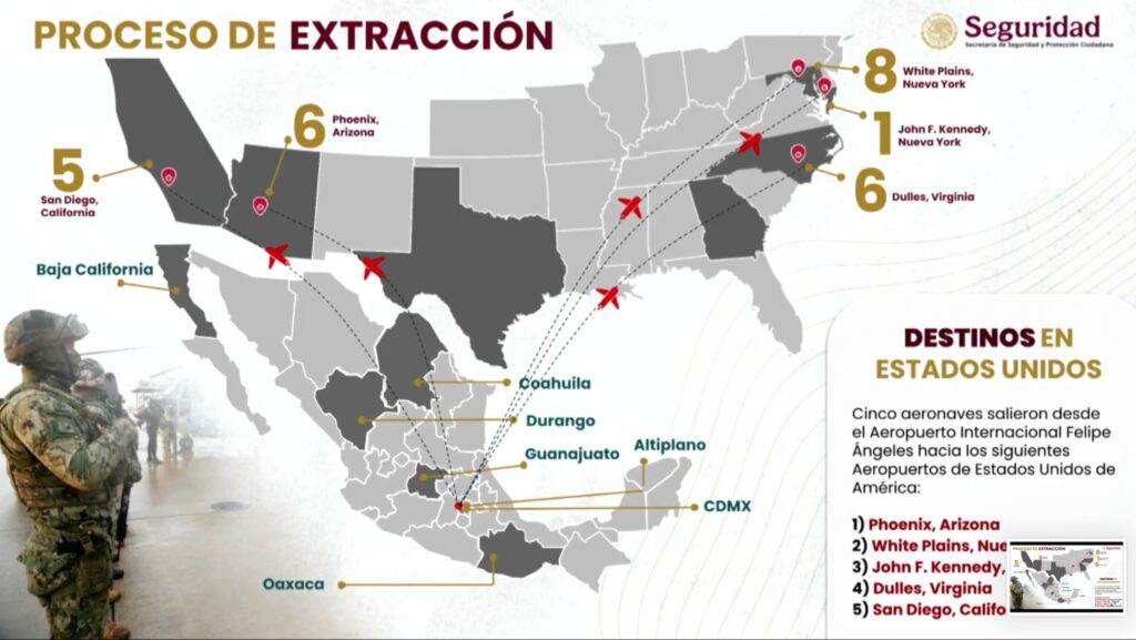 Estos son los aeropuertos a donde llegaron los 26 criminales