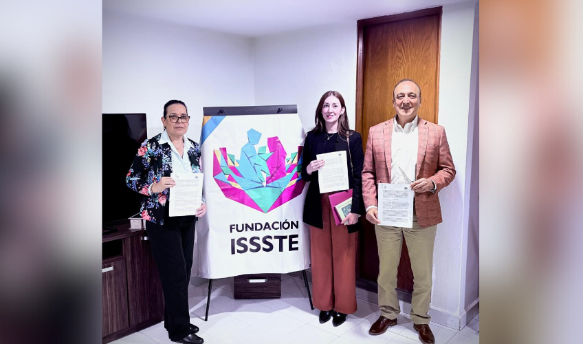 Antonio Menéndez junto con fundación Issste A.C