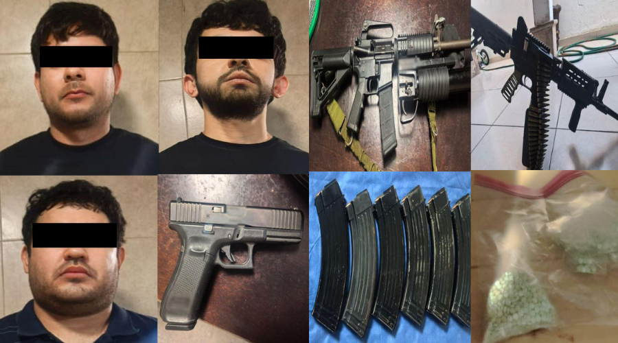 Autoridades detienen a tres hombres con armas y vehículos en un inmueble de Culiacán