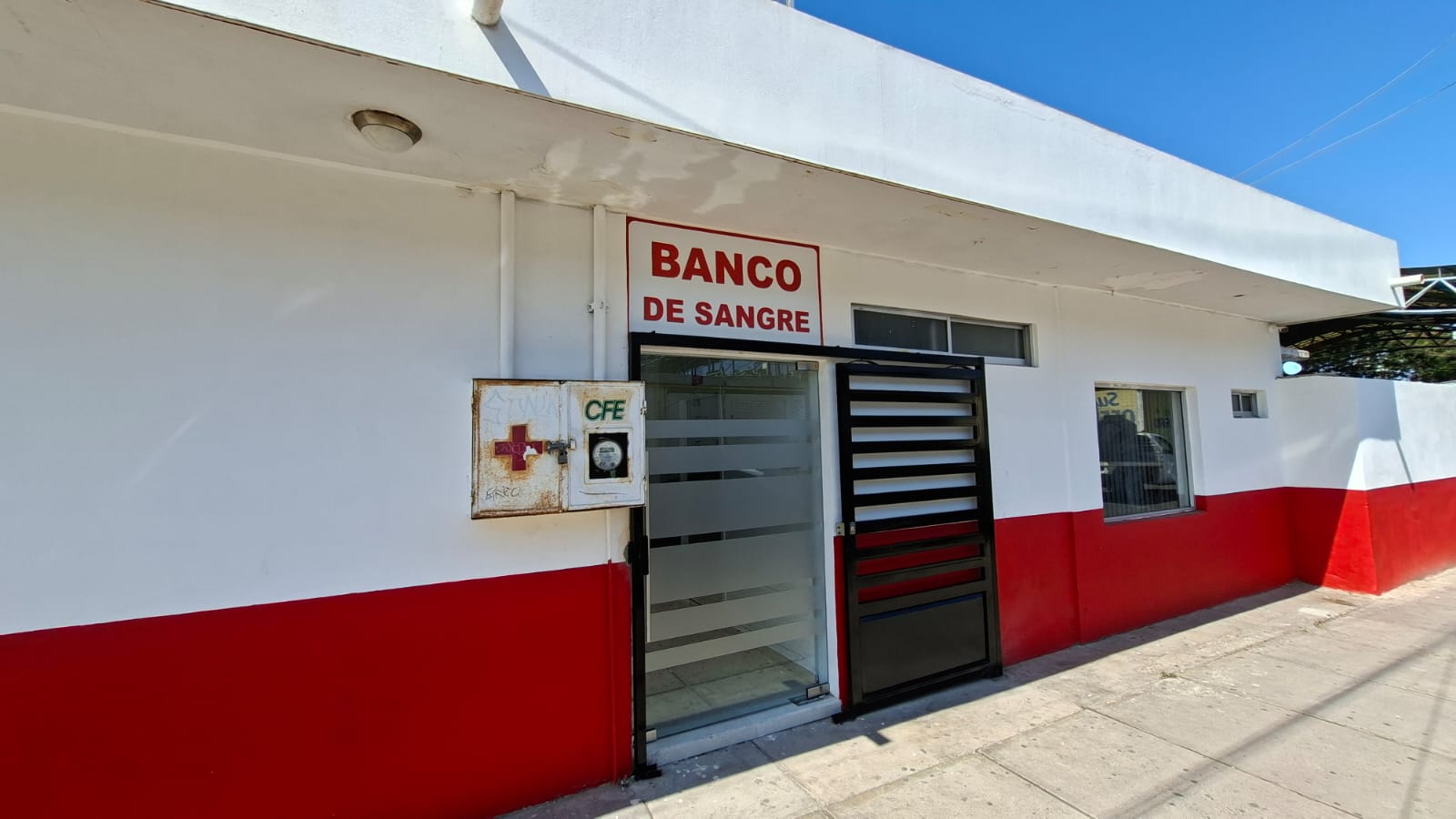 Banco de sangre en las instalaciones de Cruz Roja en Los Mochis.