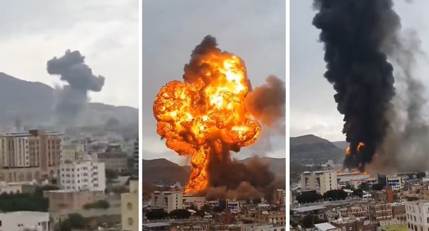 VIDEO: Ejército de Israel bombardea infraestructuras en la capital de Yemen
