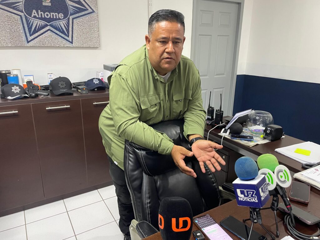 Carlos Francisco Rodríguez Ponce, secretario de Seguridad Pública y Protección Ciudadana en Ahome. La autoridad habla del tema de la presencia de fuerzas federales.
