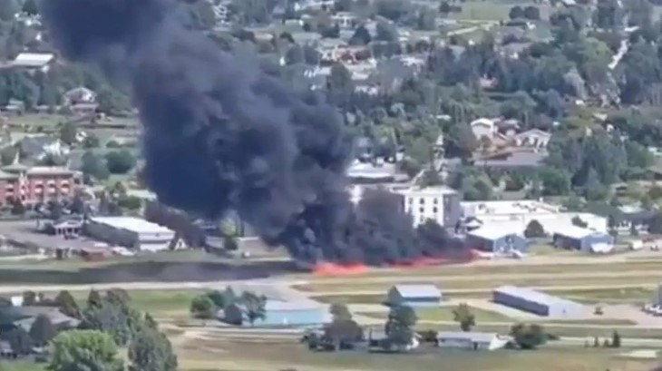 VIDEO: Dos aeronaves chocan en el aeropuerto de Kalispell, Montana; no se reportan víctimas