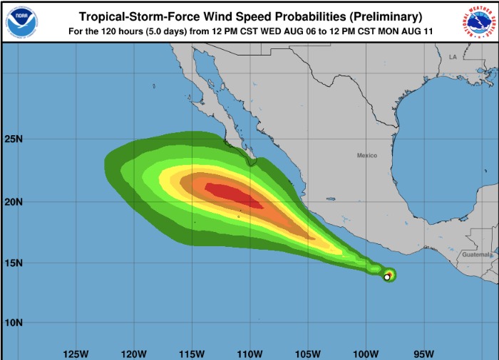 Tormenta tropical Ivo entra en acción