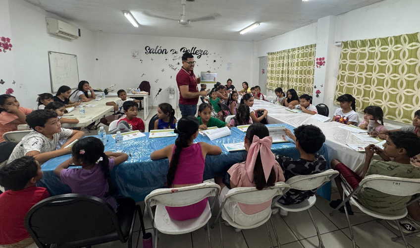 Niños en taller “Aprendiendo de la mar”