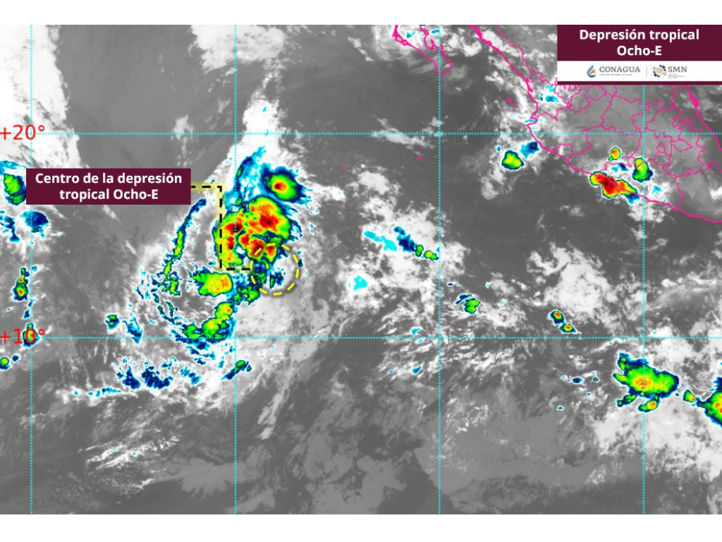Depresión tropical Ochoa-E, próxima tormenta Henriette.