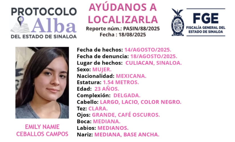 Ficha de búsqueda de Emily Namie