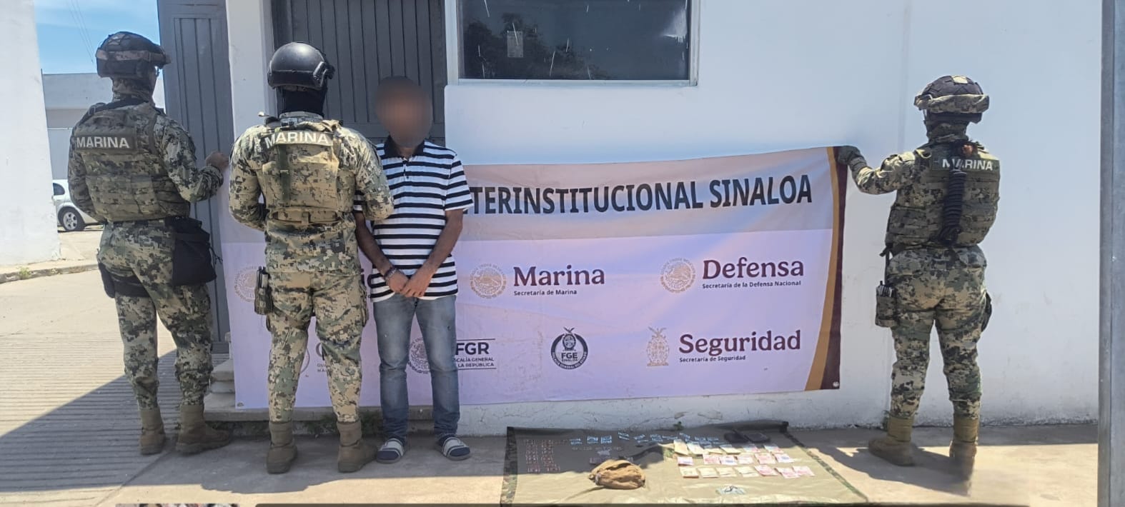 Presunto narcomenudista detenido en Mazatlán.