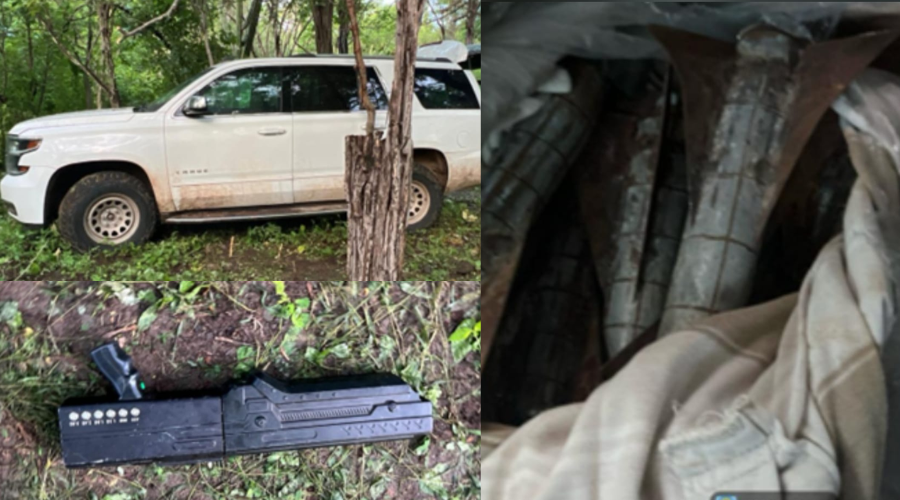 Ejército asegura camioneta blindada con explosivos y pistola antidrón, en San Ignacio