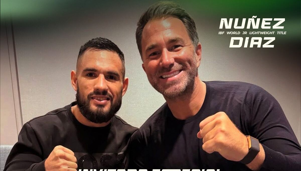 El Sugar Núñez y su promotor, el inglés Eddie Hearn