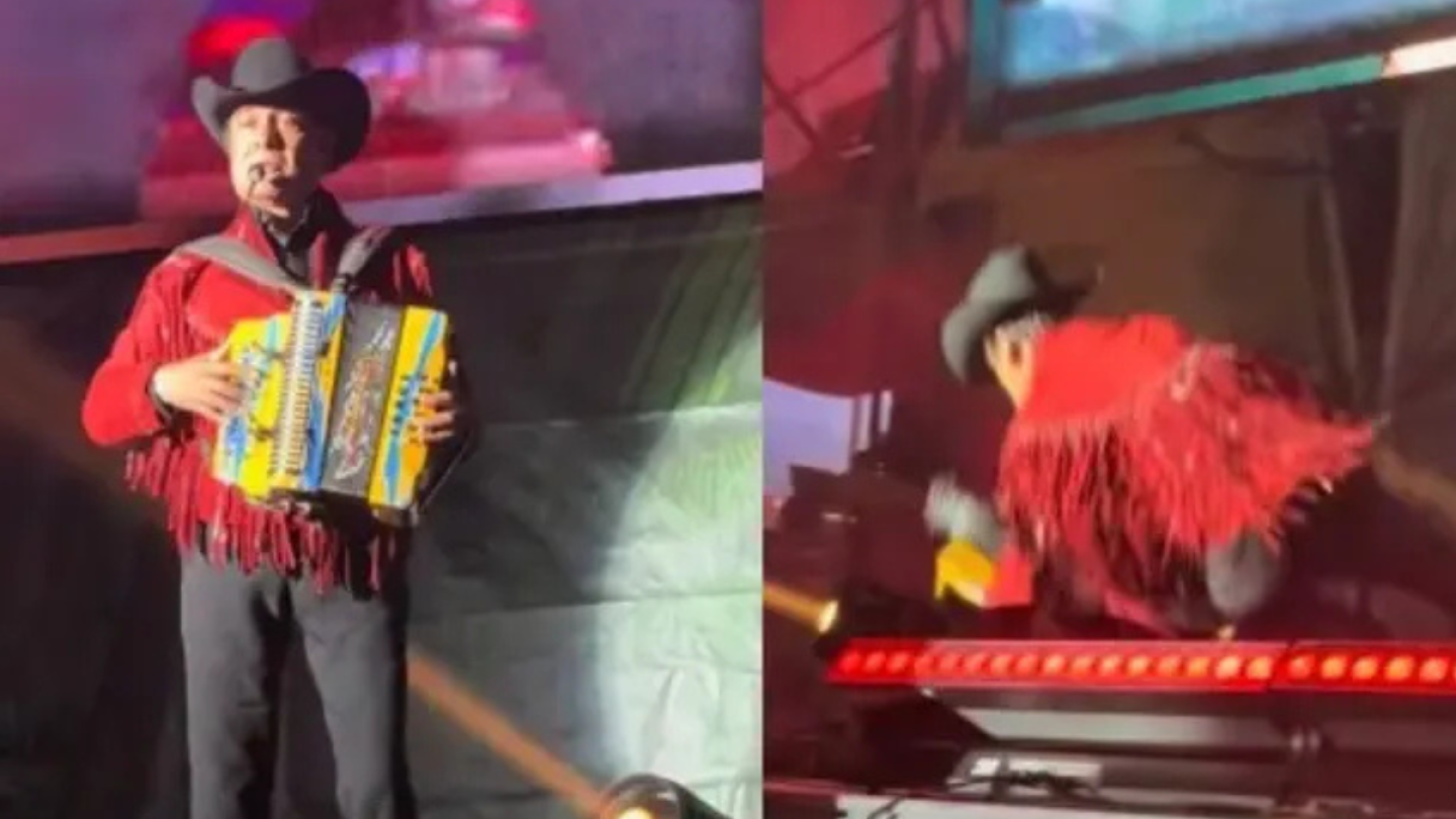 El video de la aparatosa caída de Jorge Hernández, de Los Tigres del Norte