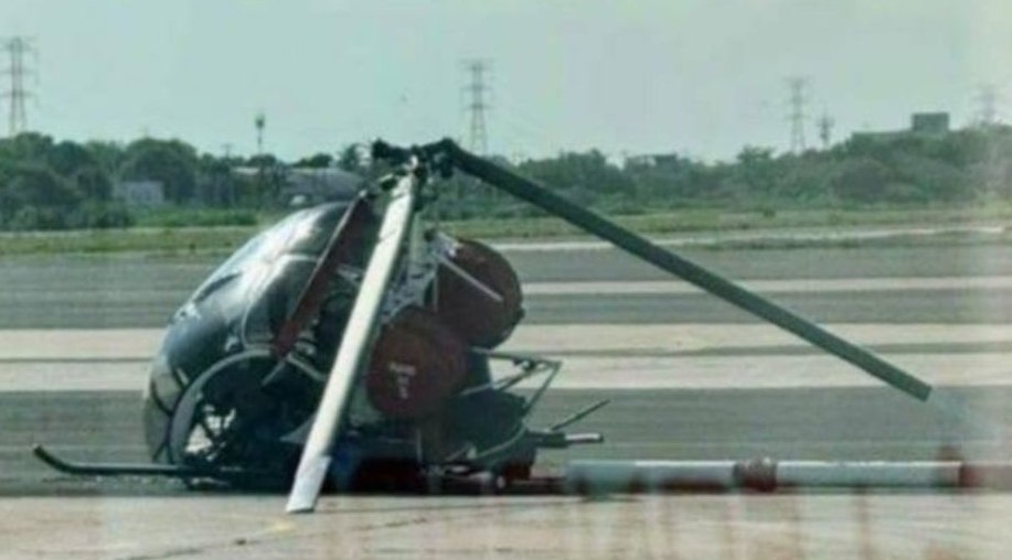 Helicóptero se desploma en Aeropuerto Internacional de Ciudad del Carmen, Campeche