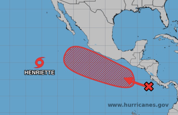 Tormenta tropical Henriette.