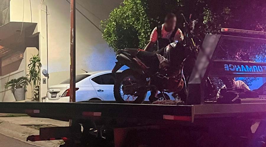 Accidente de motocicleta en Culiacán