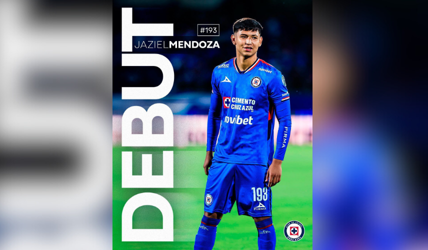 Jaziel Mendoza, jugador sinaloense de Cruz Azul