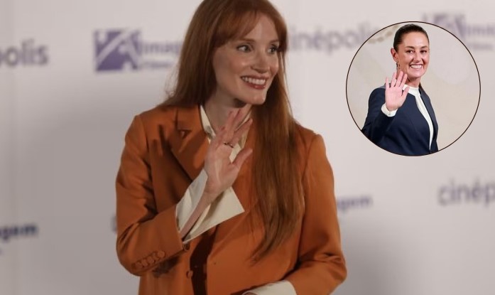 Actriz Jessica Chastain expresa su admiración hacia Claudia Sheinbaum: 