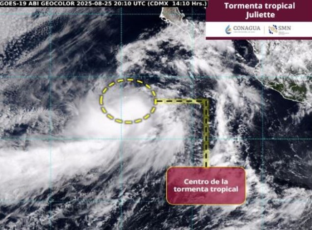 BCS enfrenta lluvias y oleaje por tormenta tropical Juliette: ¿Cuándo podría convertirse en huracán?