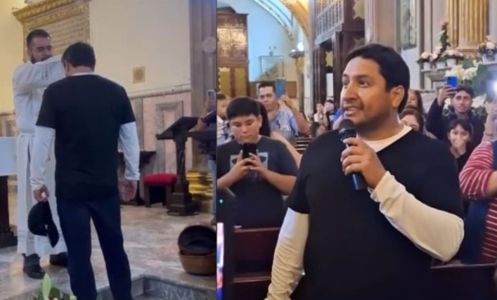 VIDEO: Julión Álvarez canta en iglesia de Talpa, Jalisco, tras acudir a cumplir una manda