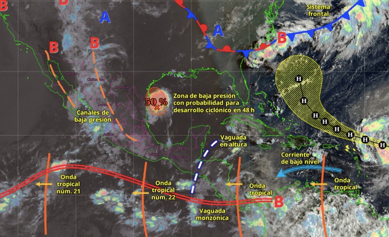 Lluvias fuertes en gran parte del país