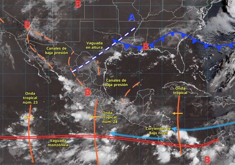 Lluvias intensas hoy en Jalisco, Oaxaca y Veracruz