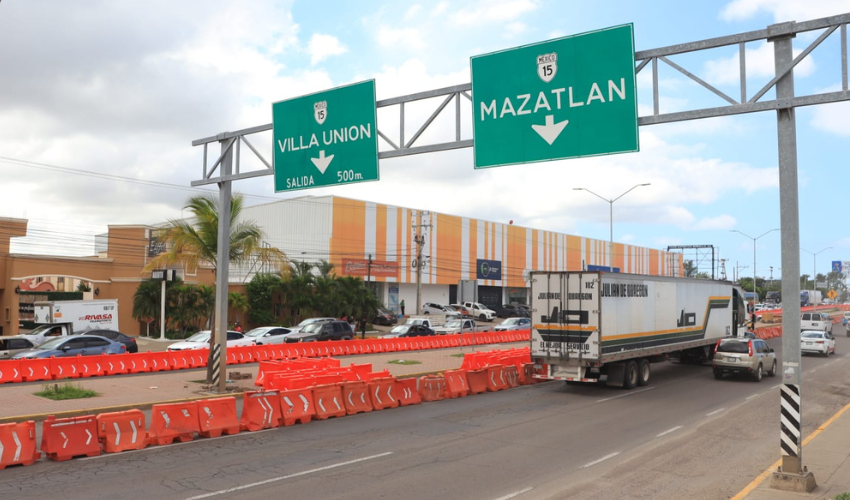 Primera etapa del paso superior norte en Mazatlán
