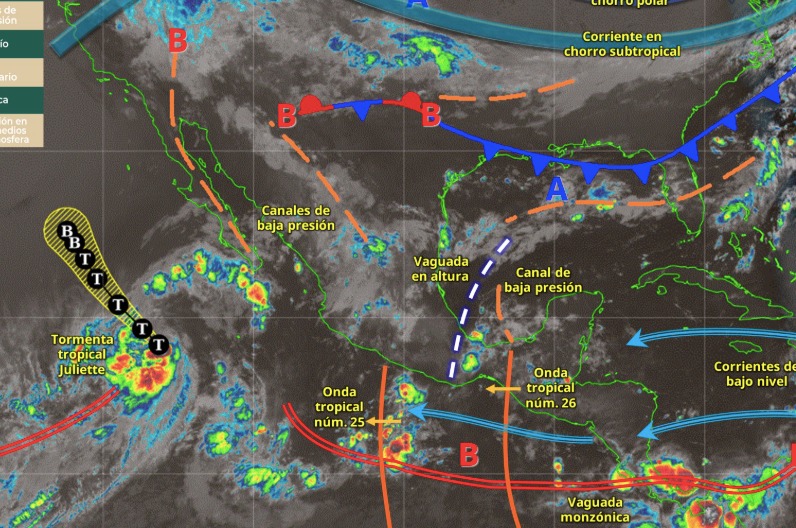 México amanece bajo amenaza de lluvias intensas