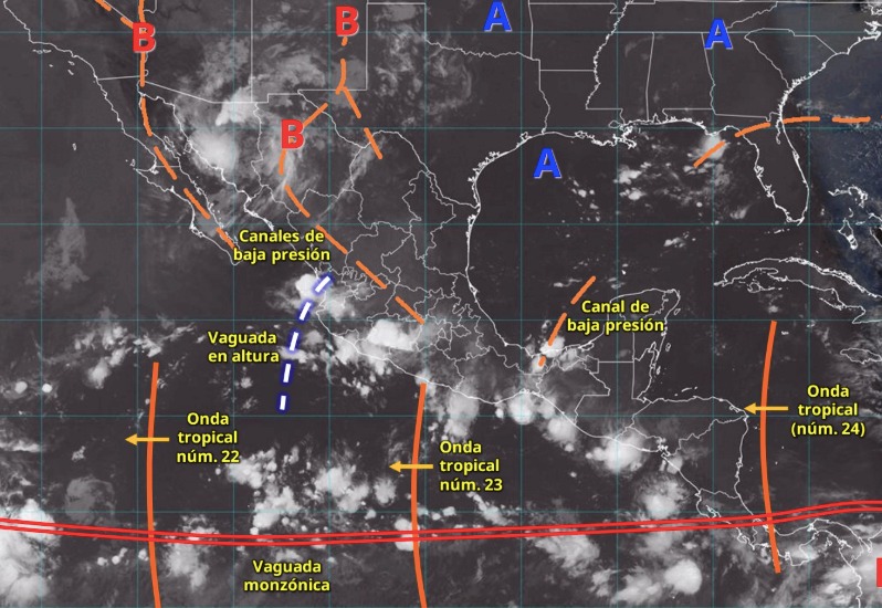 México inicia otra semana con alto pronóstico de lluvias