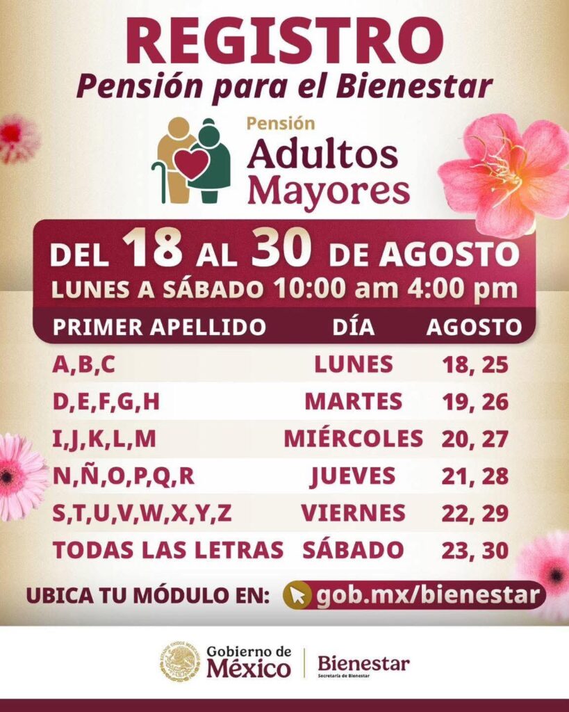 El registro estará abierto desde este lunes 18 de agosto y hasta el día 30 del mismo mes