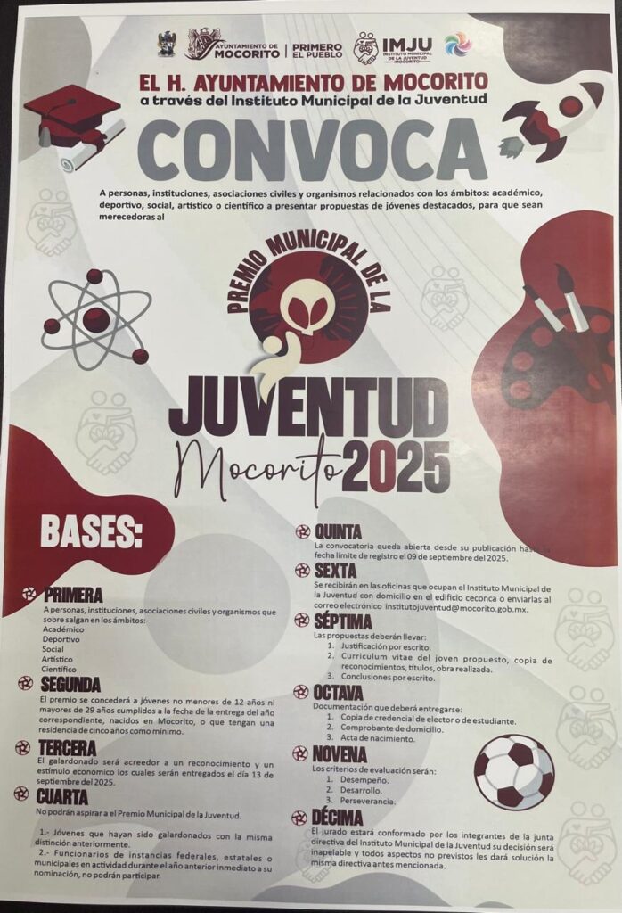 ¡Jóvenes mocoritenses, esta es su oportunidad!