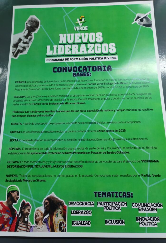 Convocatoria del Programa de Formación Política Juvenil.