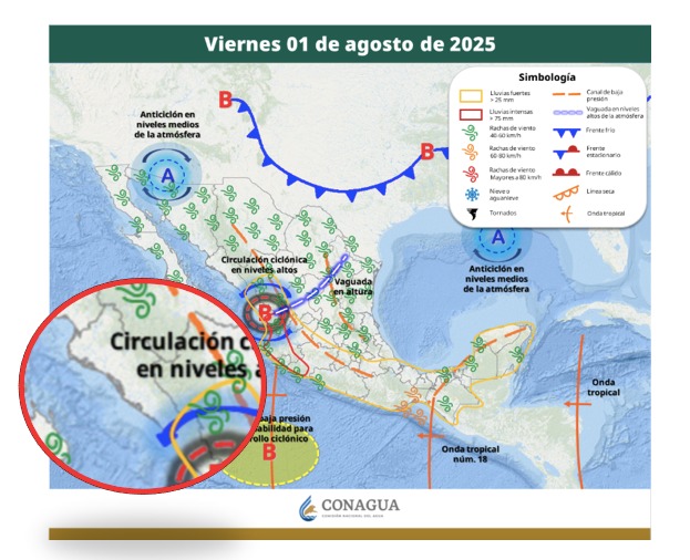 Pronóstico del clima para hoy 1 de agosto de 2015.