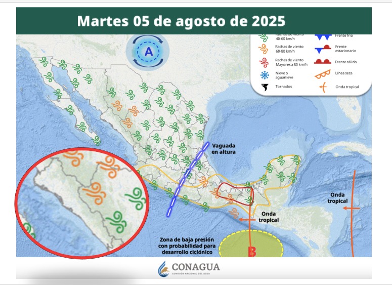 Pronóstico del clima para hoy 5 de agosto de 2015. Meteored.mx