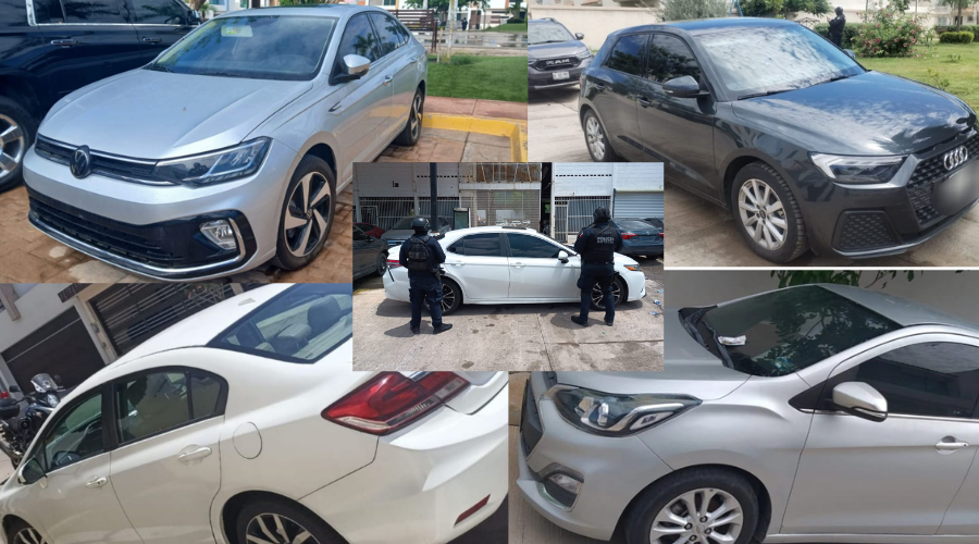 Recuperan cinco vehículos en Culiacán; cuatro tienen reporte de robo y uno placas sobrepuestas